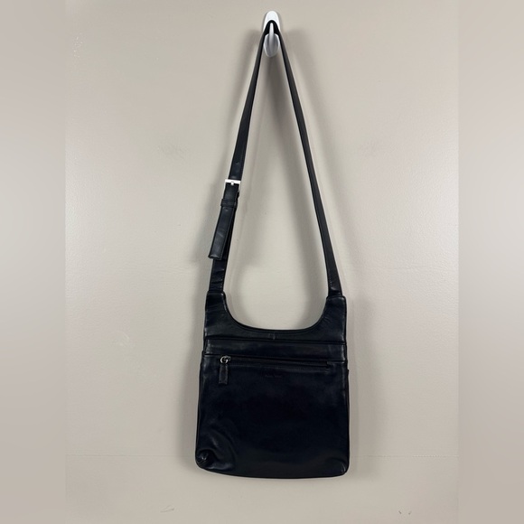Nine West black leather crossbody bag purse